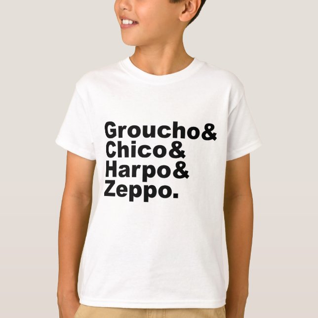 Camiseta Groucho & Chico & Harpo & Zeppo (Anverso)