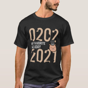 Camiseta Groundhog Day 2021 Mi Festividad Favorita Bandera 