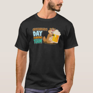 Camiseta Groundhog Day Drinking Matching Team Party Beer Lo