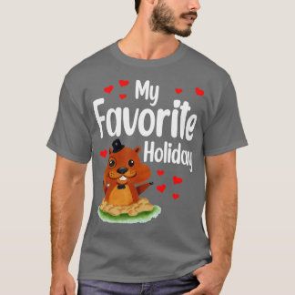 Camiseta Groundhog Day My Favorite Holiday Funny Groundhog