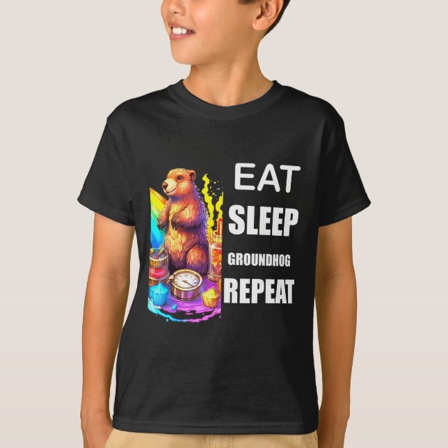 Camiseta Groundhog Day Rainbow Pride Diversity Harmony Lgbt (Anverso)