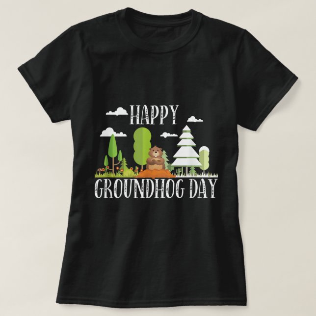 Camiseta Groundhog Day Shirt Funny Groundhog Day Winter o (Diseño del anverso)
