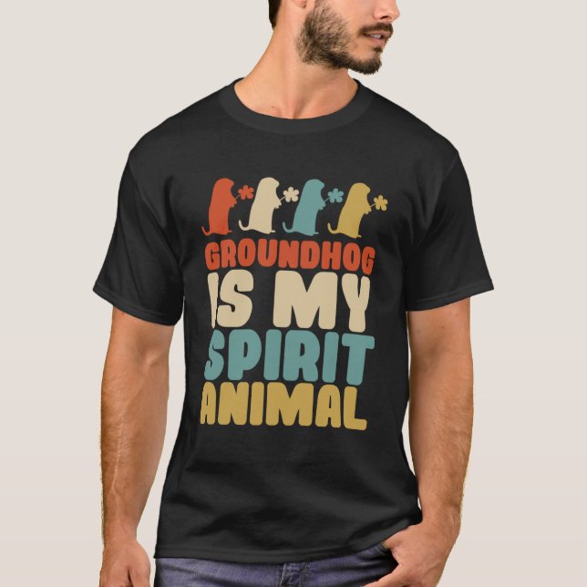 Camiseta Groundhog Es Mi Espíritu Animal Perfecto Guay Feb  (Anverso)