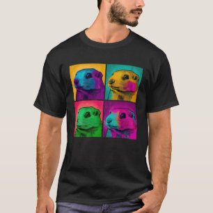 Camiseta Groundhog Pop Ilustracion Colorful Animal Women
