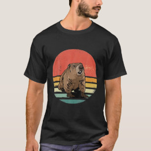 Camiseta Groundhog Retro - Dia divertida de Woodchuck Groun