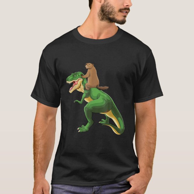 Camiseta Groundhog Ride Dinosaur Funny Groundhog Day (Anverso)