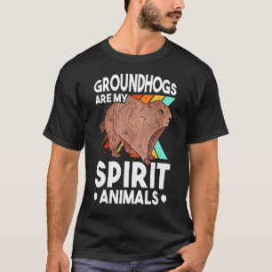 Camiseta Groundhog Spirit Animal Marmot Woodchuck