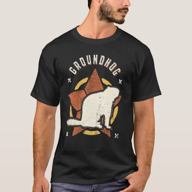 Camiseta Groundhog Vintage Retro Classic Animal (Anverso)