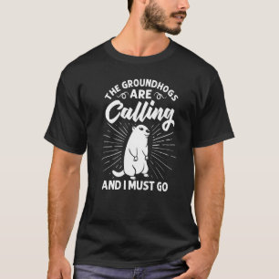 Camiseta Groundhog Woodchuck Marmot Animal Ground Squirrels