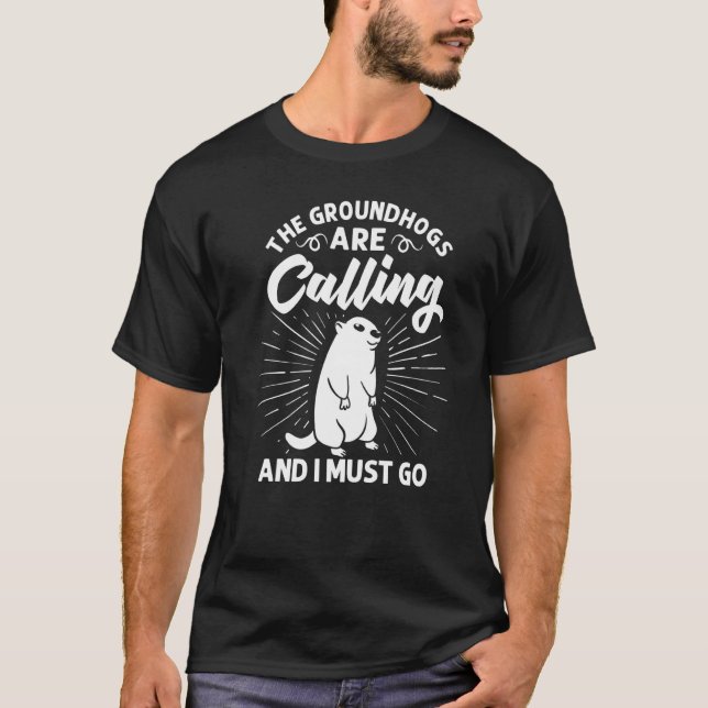 Camiseta Groundhog Woodchuck Marmot Animal Ground Squirrels (Anverso)