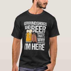Camiseta Groundhog Y Beer Groundhog Day Marmot Woodchuck