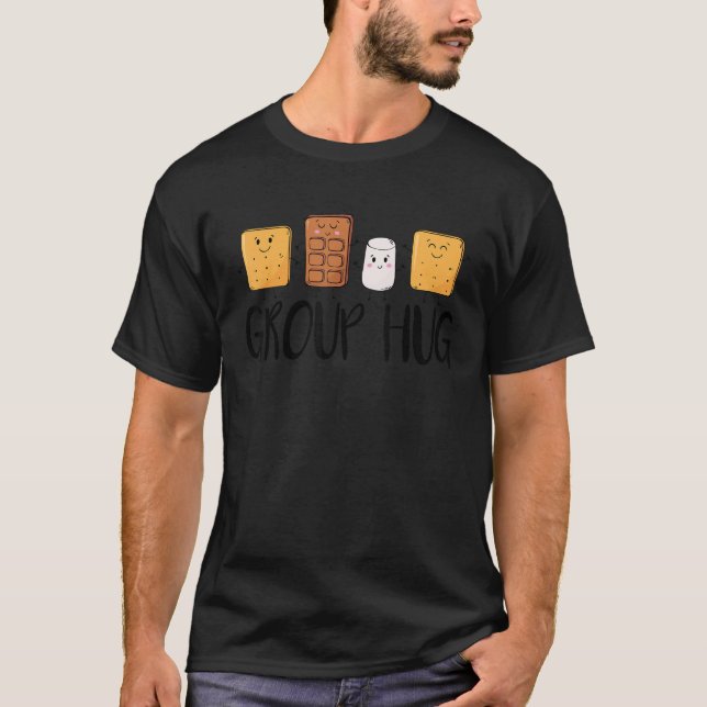 Camiseta Group Hug S'mores Marshmallow Camping Campfire Smo (Anverso)