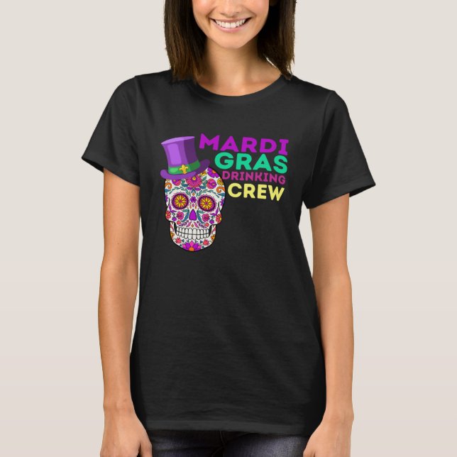 Camiseta Group Mardi Gras Drinking Crew Matching Mardi Gras (Anverso)