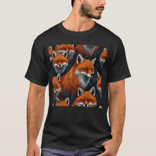 Camiseta Group of Foxes in a Mystical Forest