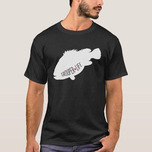 Camiseta Grouper Life Saltwater Fishing (Anverso)