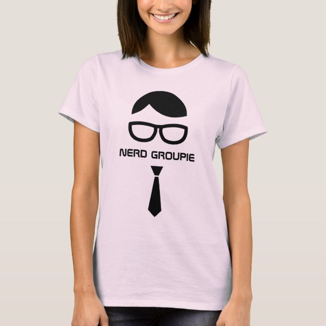 Camiseta Groupie del empollón divertido (Anverso)
