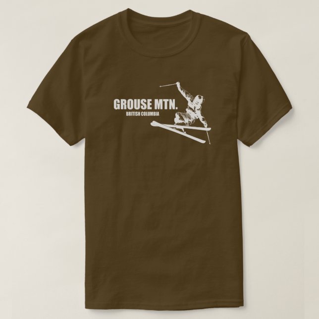 Camiseta Grouse Mountain British Columbia Skier (Diseño del anverso)