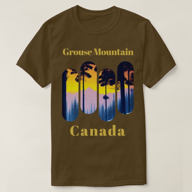 Camiseta Grouse Mountain ski Canadá 1 (Diseño del anverso)