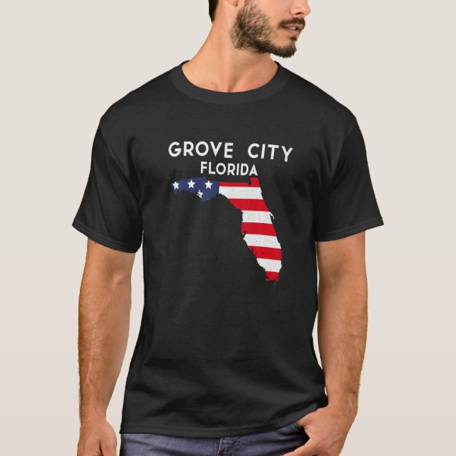Camiseta Grove City Florida Estados Unidos América Travel F (Anverso)