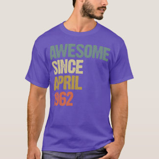 Camiseta Grovvy Awesome Since April 1962 funny
