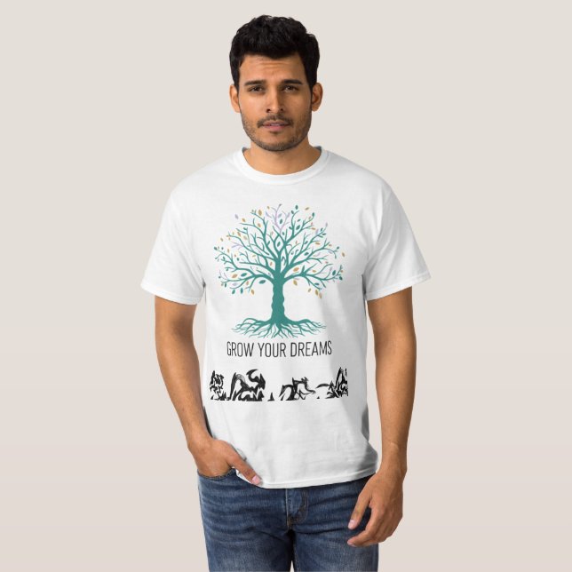 Camiseta Grow Your Dreams Inspirational Motivational T-Shir (Anverso completo)