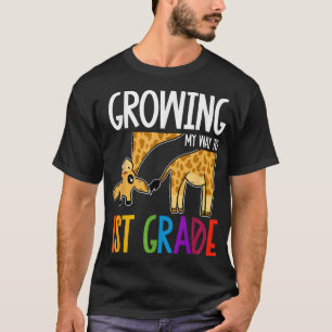Camiseta Growing My Way To 1st Grade Back To School Cute Gi