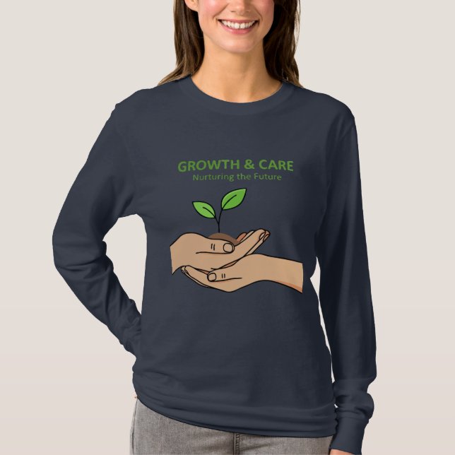 Camiseta Growth & Care | Nurturing the Future Inspirational (Anverso)