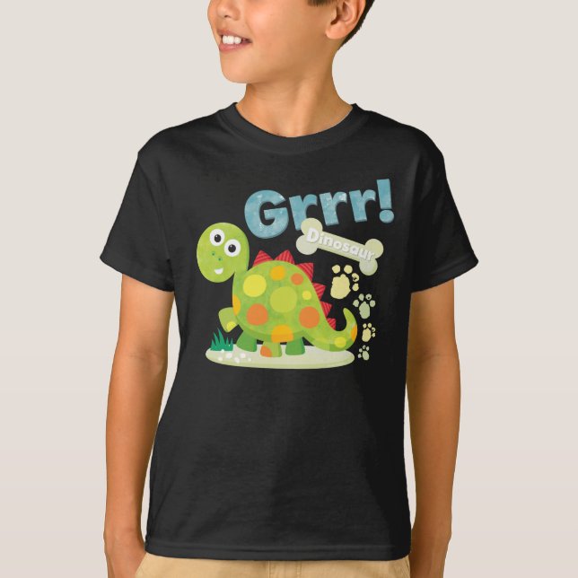 Camiseta ¡Grrr! Dinosaurio (Anverso)