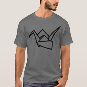 Camiseta Grúa 1 de origami japonés