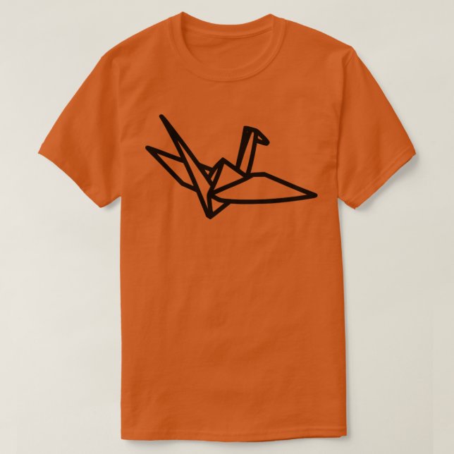 Camiseta Grúa 6 de origami japonés (Diseño del anverso)