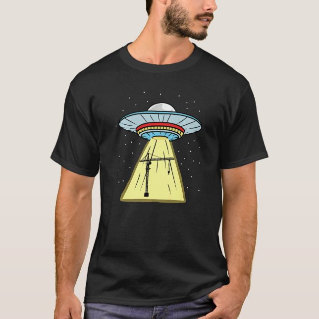 Camiseta Grúa De Abducción Ufo Para El Operador Crane (Anverso)