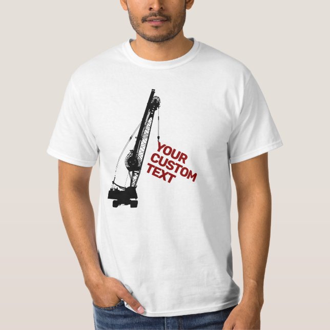Camiseta Grúa de construcción (Anverso)