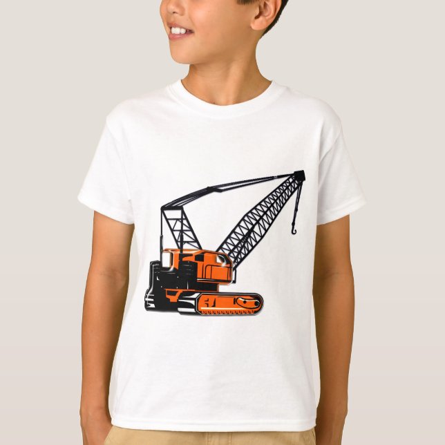 Camiseta Grúa de construcción anaranjada (Anverso)