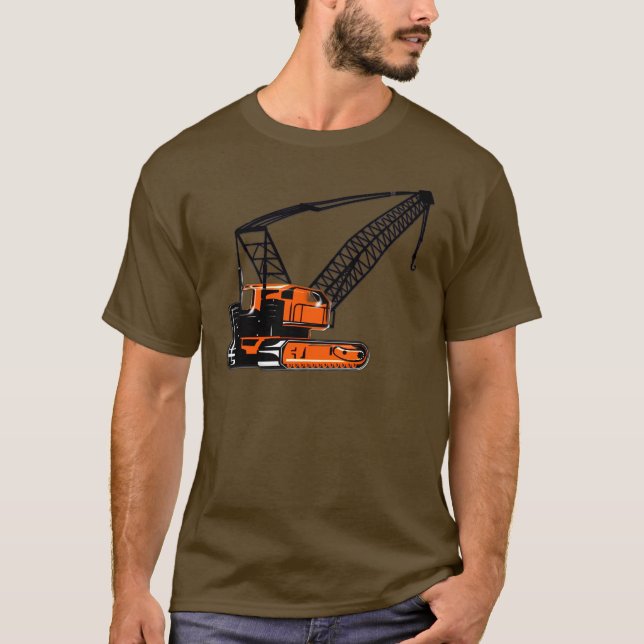 Camiseta Grúa de construcción anaranjada (Anverso)