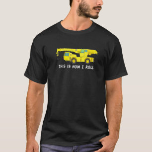 Camiseta Grúa de Construcción Camiones Grandes Excavadoras 