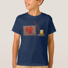 Camiseta Grúa de destrucción de construcción de San Valentí