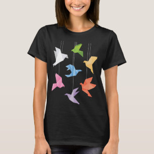Camiseta Grúa de papel Origami Birds Origamist Paper Foldin