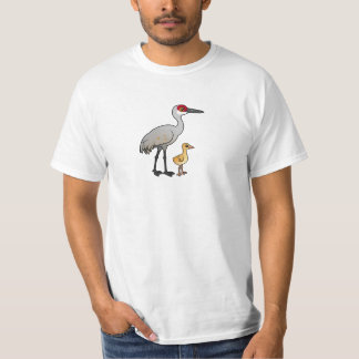 Camiseta Grúa de Sandhill con el polluelo