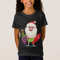 Grúa divertida Santa Claus con ropa de Surf Board 