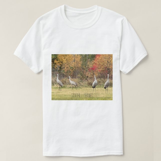 Camiseta - Grúa Sandhill (Diseño del anverso)