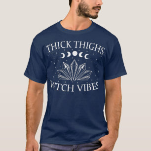 Camiseta Gruesos De Brujas Vibes Cristales Aterrador Hallow