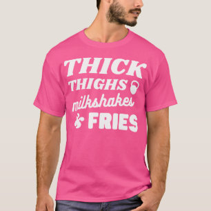 Camiseta Gruesos Lámparas Leche Fries Gracioso Levantamient