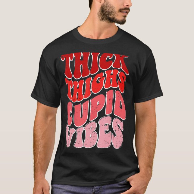 Camiseta Gruesos y Cupido Vibes Valentines aman Cupido R (Anverso)