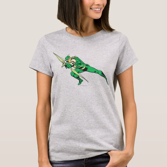Camiseta Grullas de flecha verde (Anverso)