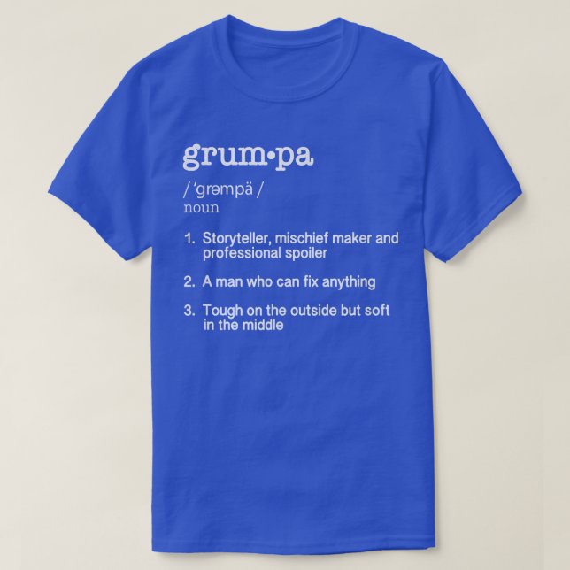 Camiseta Grumpa Definition T Shirt - Graciosa Gif del Día d (Diseño del anverso)