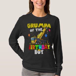 Camiseta Grumpa Del Nacimiento Familia Crane Truck Exca