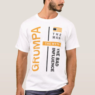 Camiseta Grumpa El Hombre El Mito La Mala Influencia