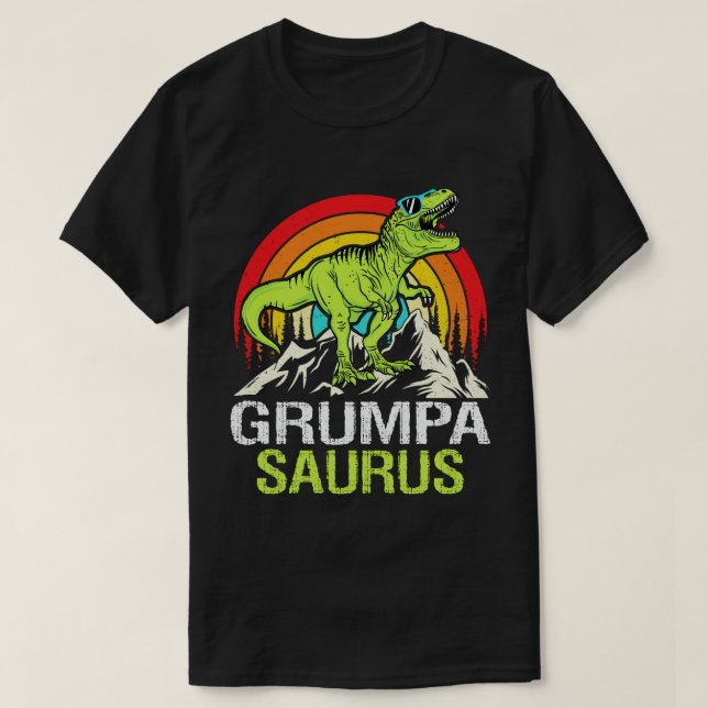 Camiseta Grumpasaurus Dinosaur El Día del Padre (Diseño del anverso)
