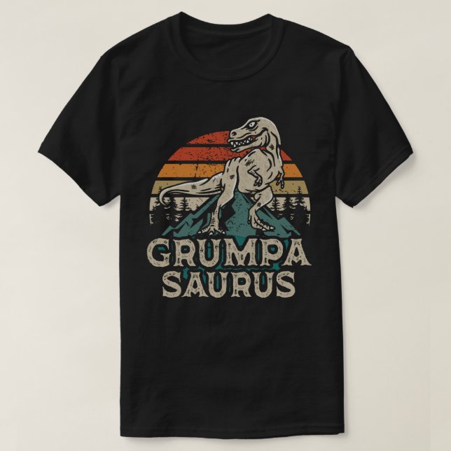 Camiseta Grumpasaurus Dinosaur El Día del Padre (Diseño del anverso)