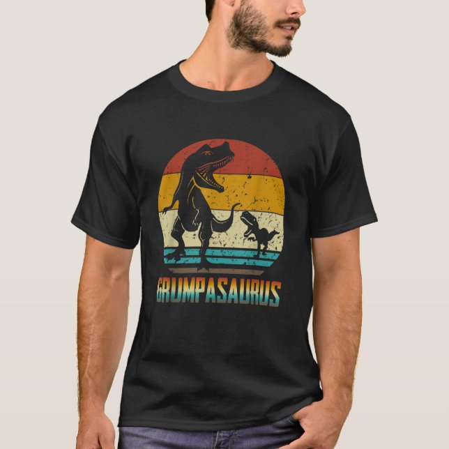 Camiseta Grumpasaurus Grumpa Saurus T Rex Dinosaur (Anverso)